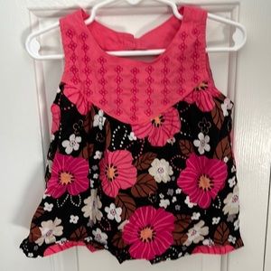 Gymboree 3T flower pink sleeveless blouse